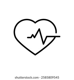 Heartbeat for heart fitness illustration