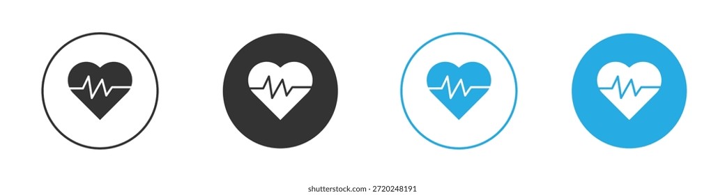 Heartbeat icon for app and web design. Simple element illustration.