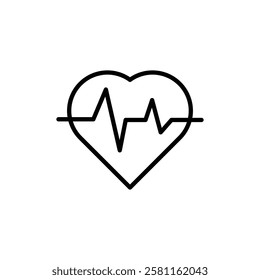 Heartbeat icon Art design illustration