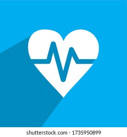 HEARTBEAT ICON , CARDIOGRAM ICON VECTOR