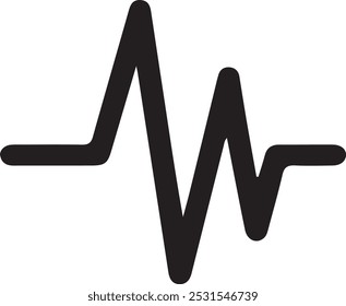 Heartbeat icon . Cardiology pulse icon. Heartbeat icon in black. Medical heartbeat symbol collection