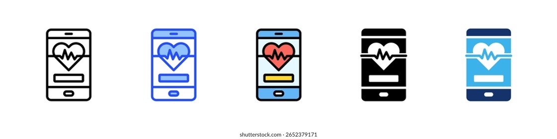Heartbeat Icon Collection With Multiple Styles