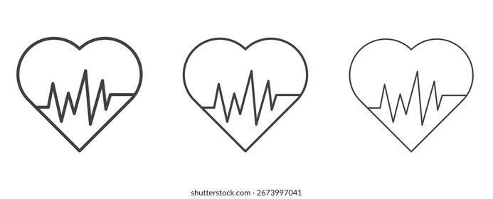 Heartbeat icon design, suitable for web, infographics, interface and apps.