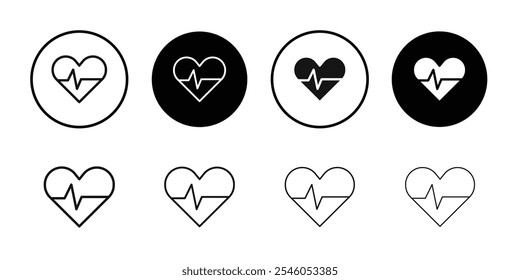 Heartbeat icon Flat art illustration in outline