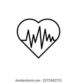 Heartbeat icon Flat fill set collection