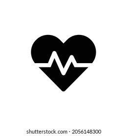heartbeat Icon. Flat style design isolated on white background. Vector illustration