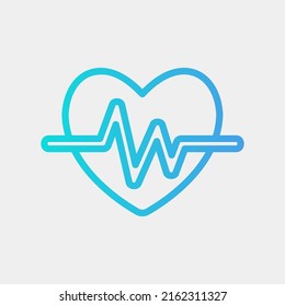Heartbeat icon in gradient style, use for website mobile app presentation