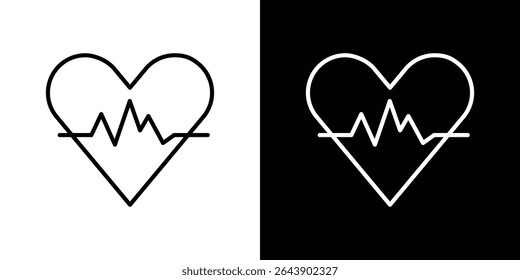 Heartbeat icon Graphic vector set for ui design