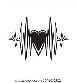 Heartbeat Icon – Health, Medical, and Vital Sign Symbol for Apps and Devices