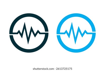 Heartbeat icon heart rate symbol isolated Medical logo symbol