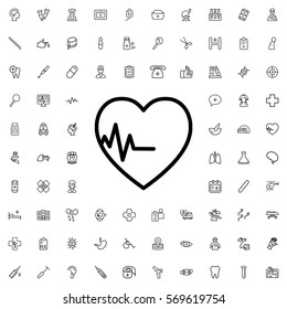 heartbeat icon illustration isolated vector sign symbol