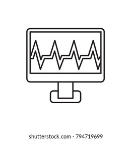 heartbeat icon illustration isolated vector sign symbol