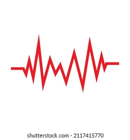 Heartbeat icon isolated. Black vector Pulse icon. Flat medical symbol.