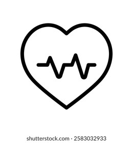 Heartbeat icon, Line Vector graphics