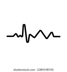 Heartbeat icon line Vector illustration. Heart beat monitor pulse line art vector icon.