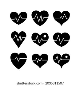 heartbeat icon or logo isolated sign symbol vector illustration - Collection of high quality black style vector icons
