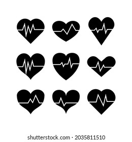 heartbeat icon or logo isolated sign symbol vector illustration - Collection of high quality black style vector icons
