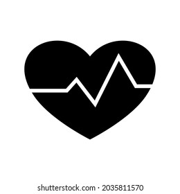 heartbeat icon or logo isolated sign symbol vector illustration - high quality black style vector icons
