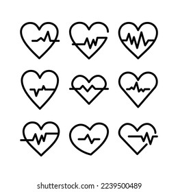 heartbeat icon or logo isolated sign symbol vector illustration - Collection of high quality black style vector icons
