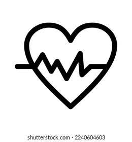 heartbeat icon or logo isolated sign symbol vector illustration - high quality black style vector icons
