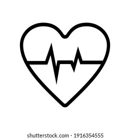 heartbeat icon logo vector symbol