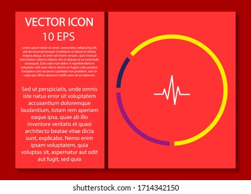 Icono de latido , lorem ipsum Diseño plano
