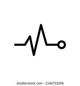 Heartbeat icon on the white background.