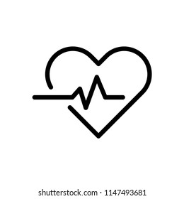 Heartbeat icon on the white background.