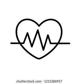 heartbeat icon on the white background