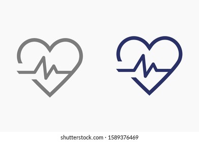 heartbeat icon on the white background Heartbeat /heartbeat icon beat pulse flat vector  for medical apps and websites heartbeat icon monitor pulse line art vector  for medical