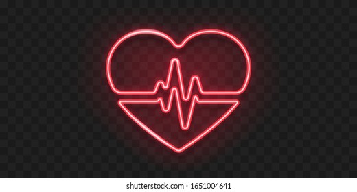 Heartbeat icon on the white background