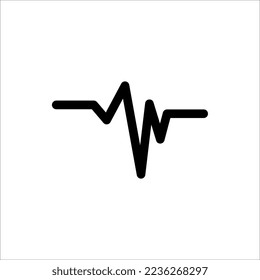 Heartbeat icon on white background.