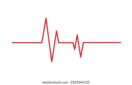 Heartbeat icon on white background. Pulse line icon.