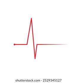 Heartbeat icon on white background. Pulse line icon.