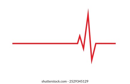 Heartbeat icon on white background. Pulse line icon.