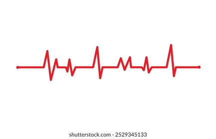 Heartbeat icon on white background. Pulse line icon.