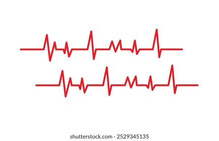 Heartbeat icon on white background. Pulse line icon.