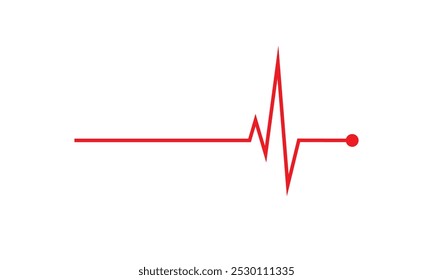 Heartbeat icon on white background. Pulse line icon.