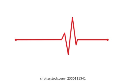 Heartbeat icon on white background. Pulse line icon.