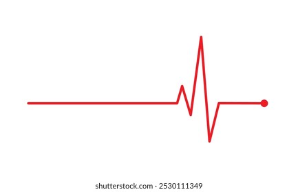 Heartbeat icon on white background. Pulse line icon.