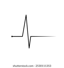 Heartbeat icon on white background. Pulse line icon.