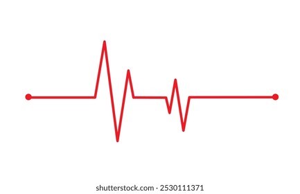 Heartbeat icon on white background. Pulse line icon.