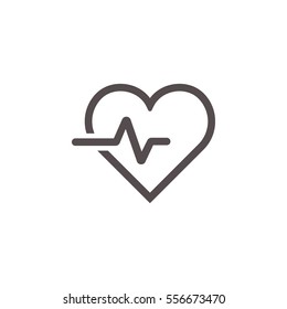 heartbeat icon on the white background