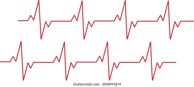 icono de latido de corazón. plantilla de vector de línea de impulsos en la parte posterior blanca