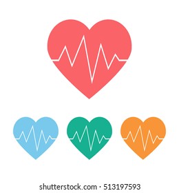 Heartbeat icon set
