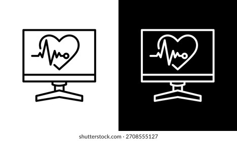 Heartbeat With Icon Set Design