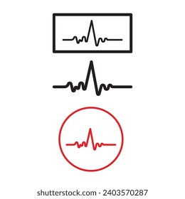 Heartbeat Icon Set Vector Design.