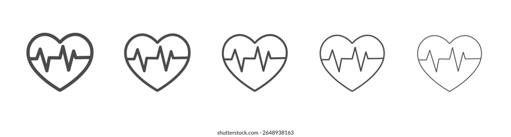 heartbeat icon simple isolated vector sign
