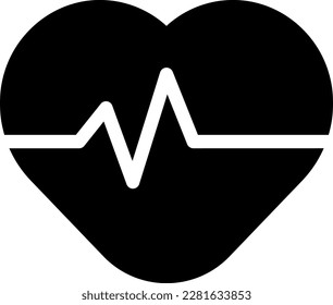 El icono del latido cardíaco, que simboliza el pulso regular del músculo cardíaco. El icono se utiliza habitualmente en contextos médicos para representar signos vitales o monitorizar la salud cardíaca