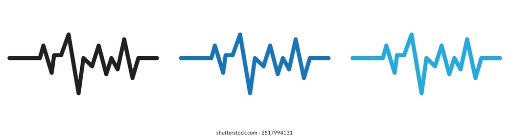 Heartbeat icon thin line illustration